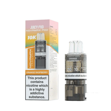 Juicy Pod Novamax 10K Orange Raspberry — buy online at Best UK Wholesaler