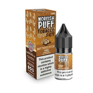 Moreish Puff Tobacco Salts Butterscotch 10mg — buy online at Best UK Wholesaler