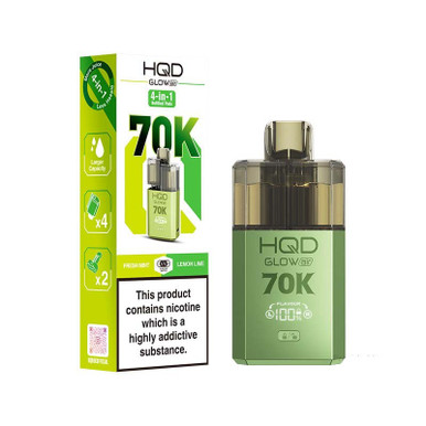 HQD Glow Air 70K Prefilled Pod Kit Fresh Mint-Lemon Lime 20mg — buy online at Best UK Wholesaler