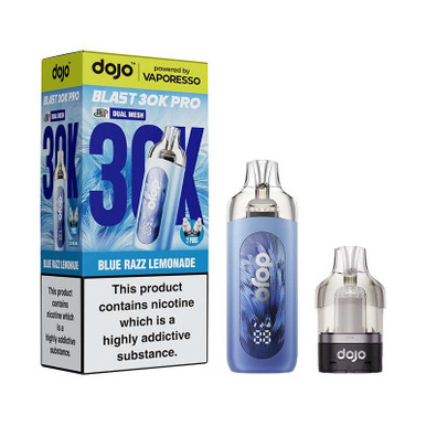 Vaporesso Dojo Blast 30K Pro Prefilled Pod Kit Blue Razz Lemonade 20mg — buy online at Best UK Wholesaler