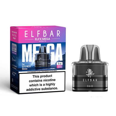 ELFBAR ELFX Mega 2ml Pod 0.6 Ohm 2ml — buy online at Best UK Wholesaler
