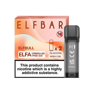 Elf Bar ELFA Pre Filled Vape Pods Elfbull 20mg — buy online at Best UK Wholesaler
