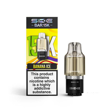 SKE Bar 15K Prefilled Pods 12ml Banana Ice 20mg — buy online at Best UK Wholesaler