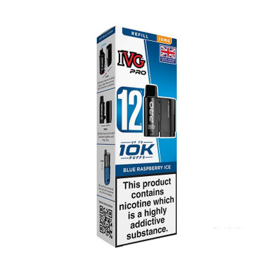 IVG Pro 12 Prefilled Pods Blue Raspberry Ice 10mg — buy online at Best UK Wholesaler