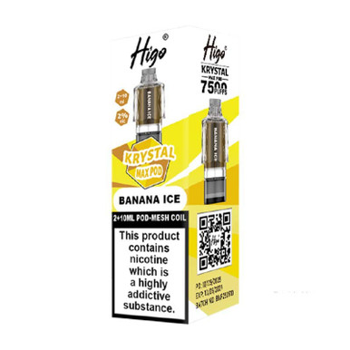 Higo Krystal Prefilled Pods Banana Ice 20mg — buy online at Best UK Wholesaler
