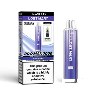HAWCOS x Lost Mary Pro 7000 Refillable Kit Berry Fusion 20mg — buy online at Best UK Wholesaler