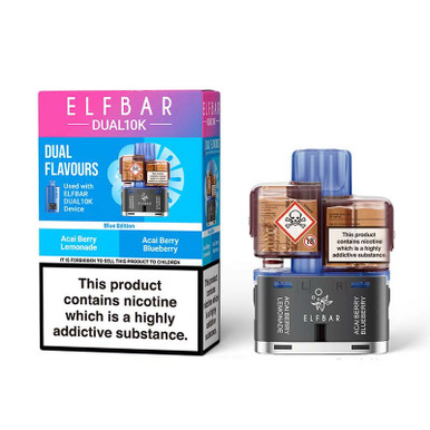 Elf Bar Dual 10K Prefilled Pods Blue Edition 20mg — buy online at Best UK Wholesaler