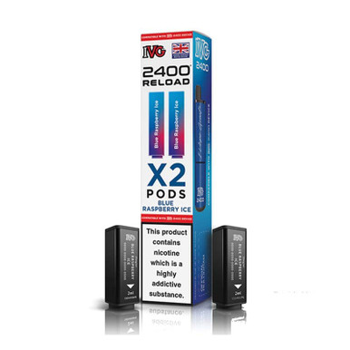 IVG 2400 2 In 1 Reload Pods 8ml Blue Raspberry Ice 20mg — buy online at Best UK Wholesaler