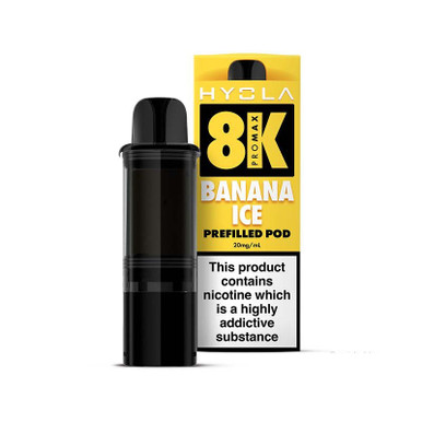 Hyola Pro 8000 Prefilled Pod 10ml Banana Ice 20mg — buy online at Best UK Wholesaler