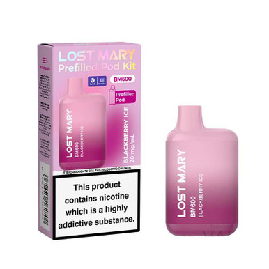 Lost Mary BM600 Prefilled Pod Kit 2ml Blackberry Ice 20mg — buy online at Best UK Wholesaler