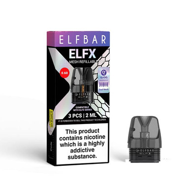 Elf Bar ELFX Refillable Pod 3 Pack 0.6 Ohm — buy online at Best UK Wholesaler