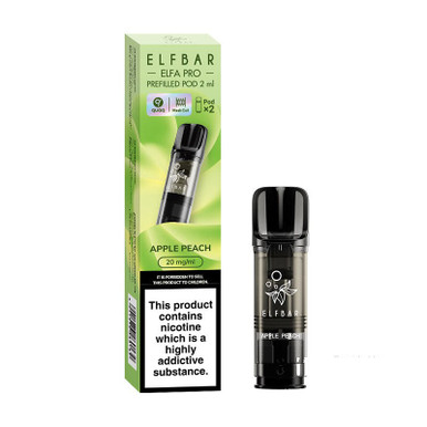 Clearance Elf Bar ELFA Pro Pre Filled Vape Pods Apple Peach - Sep 2024 20mg — buy online at Best UK Wholesaler