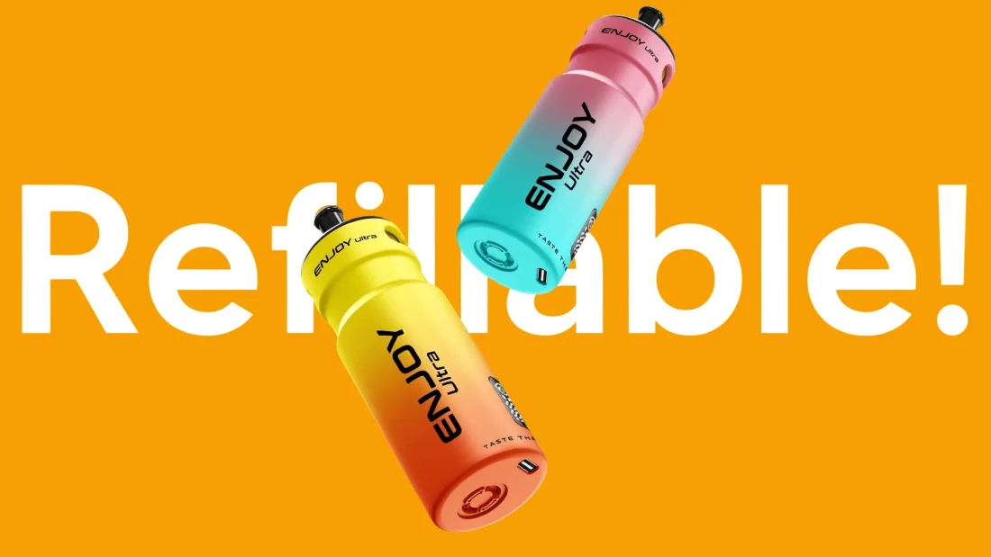Enjoy Ultra 9000 rechargeable refillable pod kit in two colourways