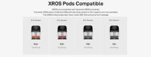 Vaporesso Xros 4 compatibility 