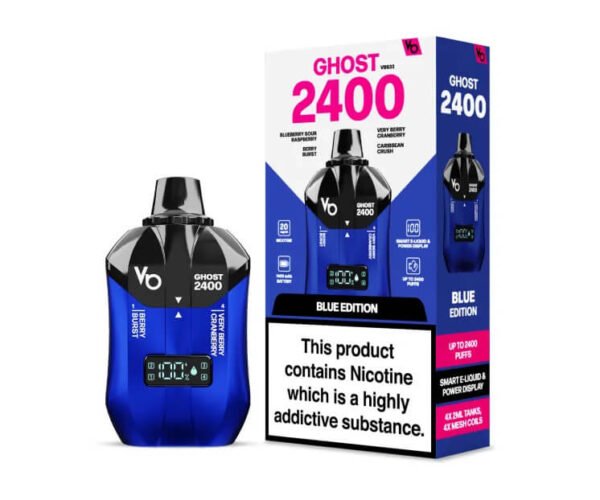 Ghost 2400 Disposable vape by vape bar blue edition