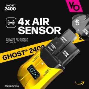 Ghost 2400 Disposable Vape 4x air sensor