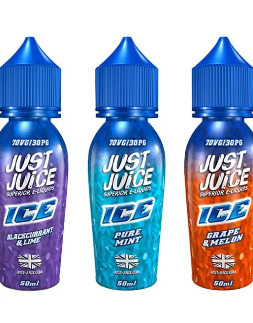 Best UK Wholesaler | Wholesale Electronics Supplier in the UK|Just Juice Ice Range 50ml Shortfill E-Liquids